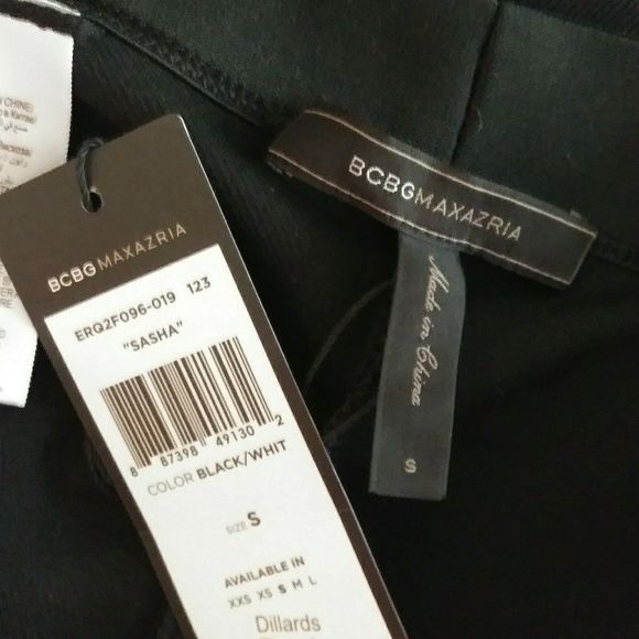 SALE! NWD BCBGMaxazria Sasha Blk/Wht Leggings Pant - Picture 6 of 6